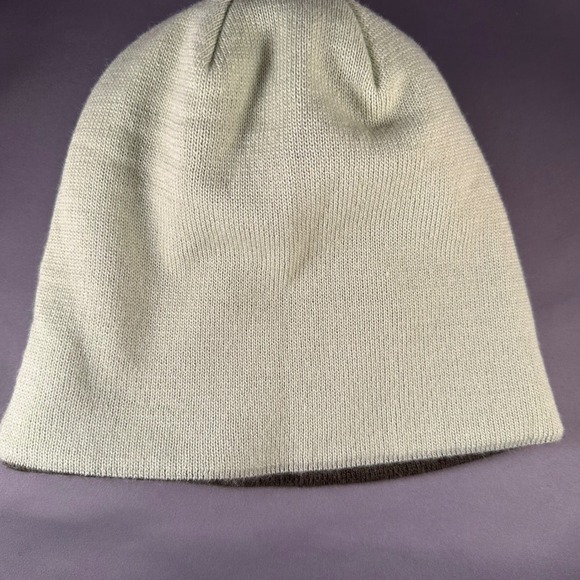 Carhartt Beanie Knit Hat Reversible Logo Olive Green Brown Men - Picture 4 of 4